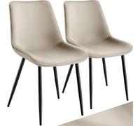 Shein TecTake. ® Juego de 2 Sillas de Comedor, Sillas Salón Aterciopeladas, Silla Tocador Ergonómica, Sillas Comedor con Patas de Acero y Topes, Silla Ter