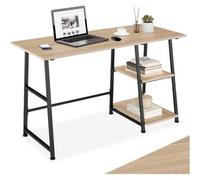Shein tectake. ® Mesa Comedor Industrial, Mesa Cocina, 4 Estantes Laterales, Muebles de Salon Moderno, Muebles de Cocina - 137 x 55 x 75 cm Madera Industr