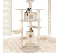 Shein tectake. ® Rascador Árbol para Gatos 4 Plataformas, 2 Casetas, Varias Alturas, 2 Nidos Basculantes, Rascador para Gatos Grandes, Árbol Rascador para