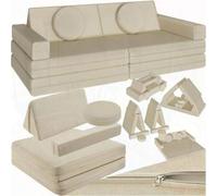 Shein TecTake® Sofá Modular para niños 8 Piezas Ajustable Sillon il con Fundas Deontables sofá Cama Plegable olchado Grueso Cama il Plegable sillón Cama 120
