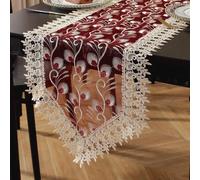 Shein Tela De Organza, Exquisito Encaje Hueco Soluble En Agua, Tecnología De Bordado Colorido, Camino De Mesa De Cocina, Correa De Mesa Antimanchas, Tapete