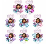 Shein Tema de Gabby's Dollhouse - Globo con cubierta de película de aluminio de alta calidad en forma de globo + Nuevo globo de película de aluminio en form