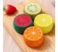 Shein Temporizador de cocina de plástico con forma de fruta - Diseño lindo, reloj analógico de aprendizaje, herramienta de gestión del tiempo para ciclos de