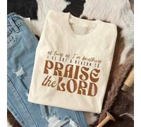 Shein Tengo razones para alabar la camiseta, camiseta Alabad al Señor, camiseta cristiana de las tierras altas de Brandwyn, camiseta gráfica de cuello redon