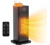 Shein Termoventilador 2000W con función de humidificación, Calefactor silencioso PTC, Ahorro de energía eléctrica, Temporizador de 12 horas, 4 modos, Oscila