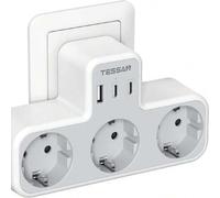 Shein TESSAN 6 en 1 Ladron Enchufe USB C, Enchufe Multiple con 2 USB C y 1 USB, Ladron Enchufes Plano 3 Tomas, 3600W Ladrón Enchufe, Enchufe USB Pared Gris,