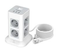 Shein TESSAN Regletas Enchufes USB C de 8 Tomas, Alargador Enchufe 3M, Regleta Enchufes Proteccion Sobretension, Ladron Enchufes con 1 USB C y 2 USB A, Ench