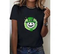 Shein The St. Patrick'S Day Cartoon Green Clover &Smilin