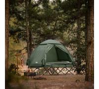 Shein Tienda de campaña para 2 personas, cama plegable 7 en 1 con tienda plegable, saco de dormir y colchón hinchable, tienda iglú impermeable con bolsa de