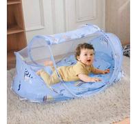 Shein Tienda de mosquitero para niños - Estructura de aleación portátil con dosel - Mosquitera plegable y emergente anti-mosquitos para edades de 3 a 6 años