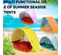 Shein Tienda de playa portátil de lujo, adecuada para 4-6 personas, equipada con toldo de apertura rápida y cortina de agua, fácil de almacenar, para campin