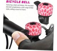 Shein Timbre de bicicleta de moda, con patrón de corazón rosa, emite un sonido claro y fuerte, se ajusta a manillares de 0.86 pulgadas, adecuado para bicicl