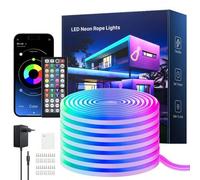 Shein Tira de luces LED de neón RGB inteligente Mexllex mejorada con aplicación/control remoto, múltiples modos, temporizador y sincronización de música par