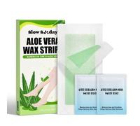 Shein Tiras de Cera de Aloe Vera SlowSunday, 10 piezas, Tiras de Cera Corporal, Con Aceite de Coco & Aloe Vera, Eliminación Efectiva del Vello, Deja la Piel