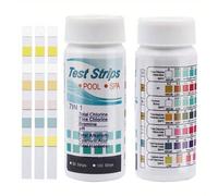 Shein Tiras de prueba para piscina y spa, tiras de prueba de calidad del agua de 7 en 1, 50/100 pruebas de química del agua, prueba con precisión el bromo,