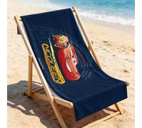 Shein Toalla de playa de Disney Cars - Toalla de playa con estampado de tecnología de carreras de Lightning McQueen, para piscina y playa