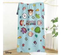 Shein Toalla de playa de Disney Toy Story - Toalla de playa con estampado de "Amigos por siempre" en azul claro para piscina y playa