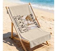 Shein Toalla de playa de una pieza con estampado del cartel de "Se busca" de Nami, ultra suave, perfecta para la piscina, la playa de verano y los viajes