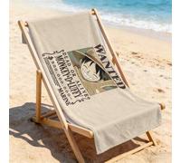 Shein Toalla de playa de una pieza con impresión del cartel de "Se busca" de Monkey D. Luffy, ultra suave, perfecta para la piscina, la playa de verano y lo