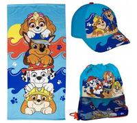 Shein Toalla Set Saquito Paw Patrol - Set Infantil de Toalla, Saquito y Gorra para Niños y Niñas - Ideal para Playa, Piscina o Campamento Con Diseño Diverti