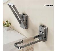 Shein Toallero plegable con ventosa, adecuado para colgar toallas de mano junto al lavabo, diseño sin taladro, puede almacenar toallas, joyas, diademas y ot