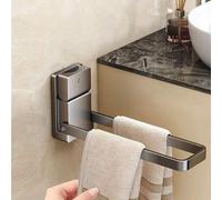Shein Toallero plegable con ventosas, adecuado para colgar toallas de mano junto al lavabo, diseño sin taladro, puede almacenar toallas, joyas, diademas y o