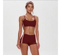 Shein Top corto de tirantes finos a rayas para actividades, entrenamiento, gimnasio, pádel, tenis, pickleball