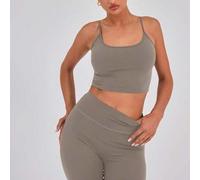 Shein Top corto de tirantes finos de activewear, ideal para pádel, tenis, pickleball, gimnasio y fitness