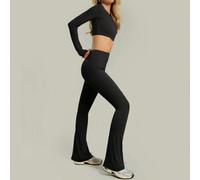 Shein Top de activewear de manga larga y corto con detalle de agujero para el pulgar, para pádel, tenis, pickleball, gimnasio y fitness