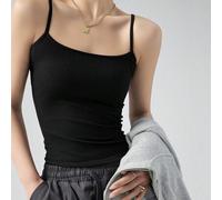 Shein Top de camisola básico de verano para mujeres con costillas, top de tanque acanalado para usar como ropa interior o exterior para cubrir el pecho