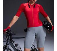Shein Top de ciclismo casual ajustada con cremallera y mangas raglán de color contrastante para mujer