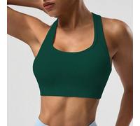 Shein Top de tirantes corto y sin mangas de unicolor para yoga