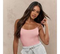 Shein Top de tirantes finos ajuste ceñido sin costuras, esencial para capas, top para workout, chaleco deportivo estilo sujetador para yoga, cremallera, eje