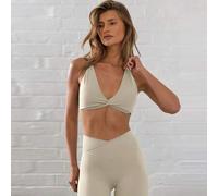 Shein Top deportivo corto con detalle de torsión, apto para pádel, tenis, pickleball, gimnasio, fitness, yoga, pilates y uso casual diario