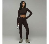 Shein Top deportivo de manga larga ajustado y corto con el eslogan "Musera Sport" para pádel, tenis, pickleball y gimnasio