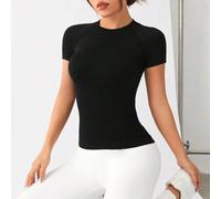 Shein Top deportivo de tirantes con parte superior recortada, top ajustado para gimnasio, camiseta de entrenamiento