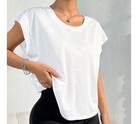Shein Top deportivo sin espalda de estiramiento alto sin costuras con tirantes ajustables, top para gimnasio, top de tanque para entrenamiento