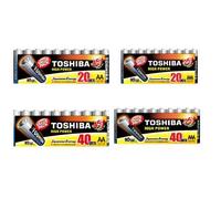 Shein TOSHIBA Pilas Alkalina AA,AAA,LR3,LR6 HIGH POWER PACK 20,40U 1.5V Pilas de gran calidad duraderos marca de confianza Toshiba original