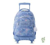 Shein Totto Mochila escolar ruedas Renglones Material: Poliéster reciclado 32 x45.5 x 18 cm⭐ Envío GRATIS ✅ Entrega 24/48h a España (península)