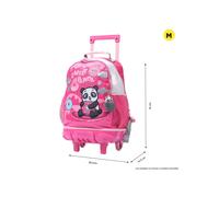 Shein Totto Mochila infantil ruedas Sweet Panda -Dimensiones:28.5 x 41 x 12.5 cm-Material: Poliester