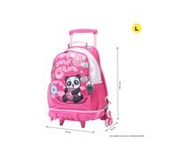Shein Totto Mochila infantil ruedas Sweet Panda -Dimensiones:33 x 47.5 x 16 cm-Material: Poliester
