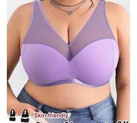 Shein Traje de baño de talla grande de unicolor con inserto de malla, sin aros, curvo, para verano/campo/vacaciones en la playa/atuendos de playa/ropa de pl
