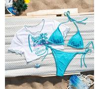 Shein Traje de baño tipo tankini con estampado 2025, derechos de autor adquiridos