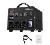 Shein Transformador convertidor de voltaje, 500-6000 VA, transformador elevador/reductor de potencia, convierte 110 V a 220 V y 220 V a 110 V, con enchufes