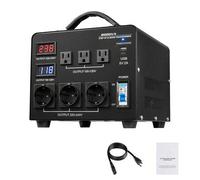Shein Transformador convertidor de voltaje, 500-6000 VA, transformador elevador/reductor de potencia, convierte 110 V a 220 V y 220 V a 110 V, con enchufes