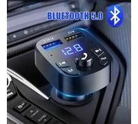Shein Transmisor FM Bluetooth 5.0 para automóvil Olaf, kit manos libres, modulador de audio MP3, receptor de audio, 2 puertos USB de carga rápida, compatibl