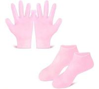 Shein Tratamiento de mascarilla de manos y pies de silicona hidratante, guantes y calcetines nutritivos de aceites esenciales, quitacutículas, hidratación