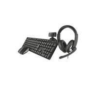 Shein Trust Qoby teclado Ratón incluido RF inalámbrico QWERTY Español Negro