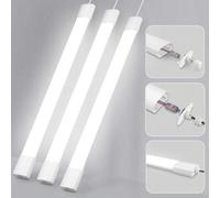 Shein Tubo de luz LED de 4 unidades, 60 cm, 90 cm, 120 cm y 150 cm, luz de techo LED de 20 W a 45 W, 2000 lm a 5000 lm, blanco neutro de 4000 K, ahorro de e