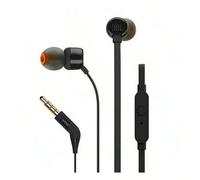 Shein Tune 110 In-Ear Headphones, Pure Bass Sound, Built-in Microphone, Tangle-Free Flat Cable, Comfortable Fit, Black